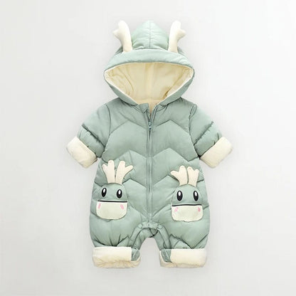 2024 Baby Snowsuit - Winter Velvet Romper