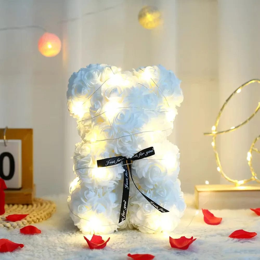 Eternal Rose Teddy Bear Light-Up Gift Set