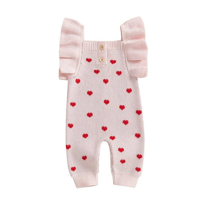 Baby Valentine's Ruffle Romper Outfit