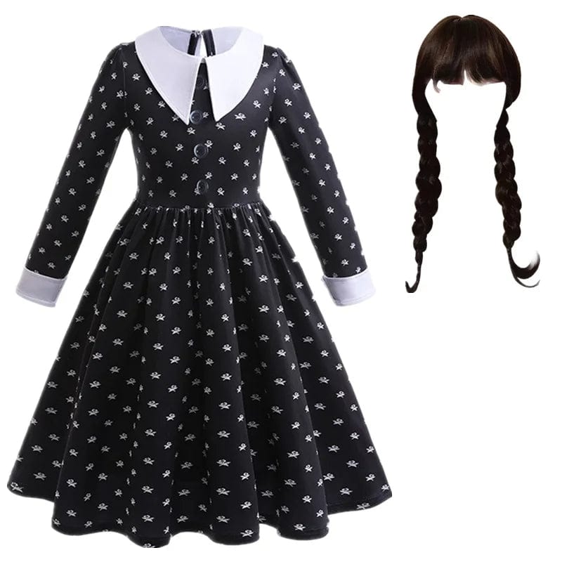 Wednesday Addams Costume Kids Spring Autumn Dresses